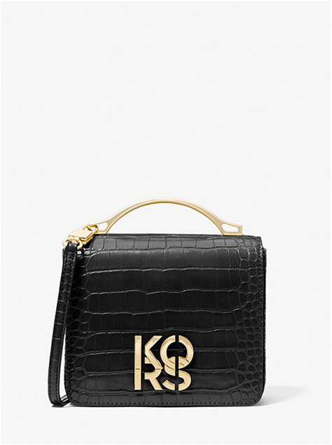 michael kors small crocodile embossed convertible crossbody bag|MICHAEL KORS SMALL CROCODILE EMBOSSED .